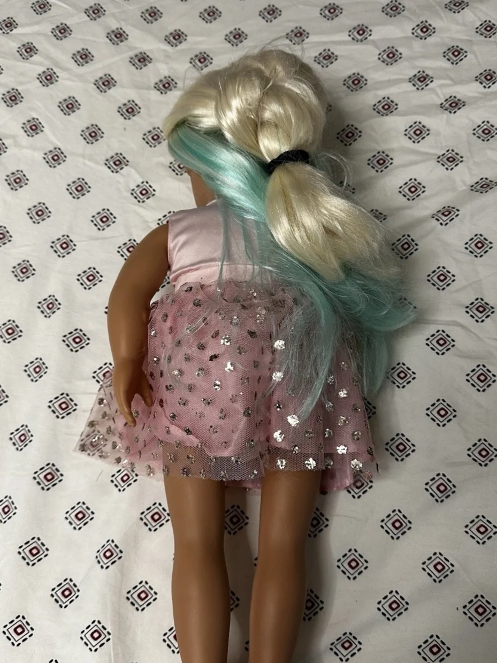 Our Generation Battat Blue Hair Tan Doll Girl Clothed Toy Kids Children 18in